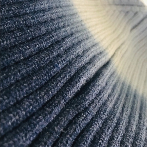 New -Attic Salt Blue Ombre Beanie Hat -Ribbed Knit Cap -Soft Warm Unisex Winter - Picture 6 of 9